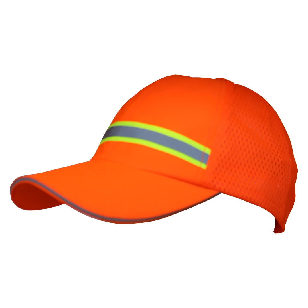 Orange Hiviz golf cap with reflective
